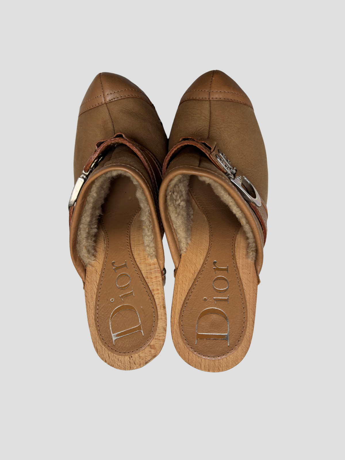 Christian Dior by John Galliano — Leather Clog Mules c. 2005, Size 38