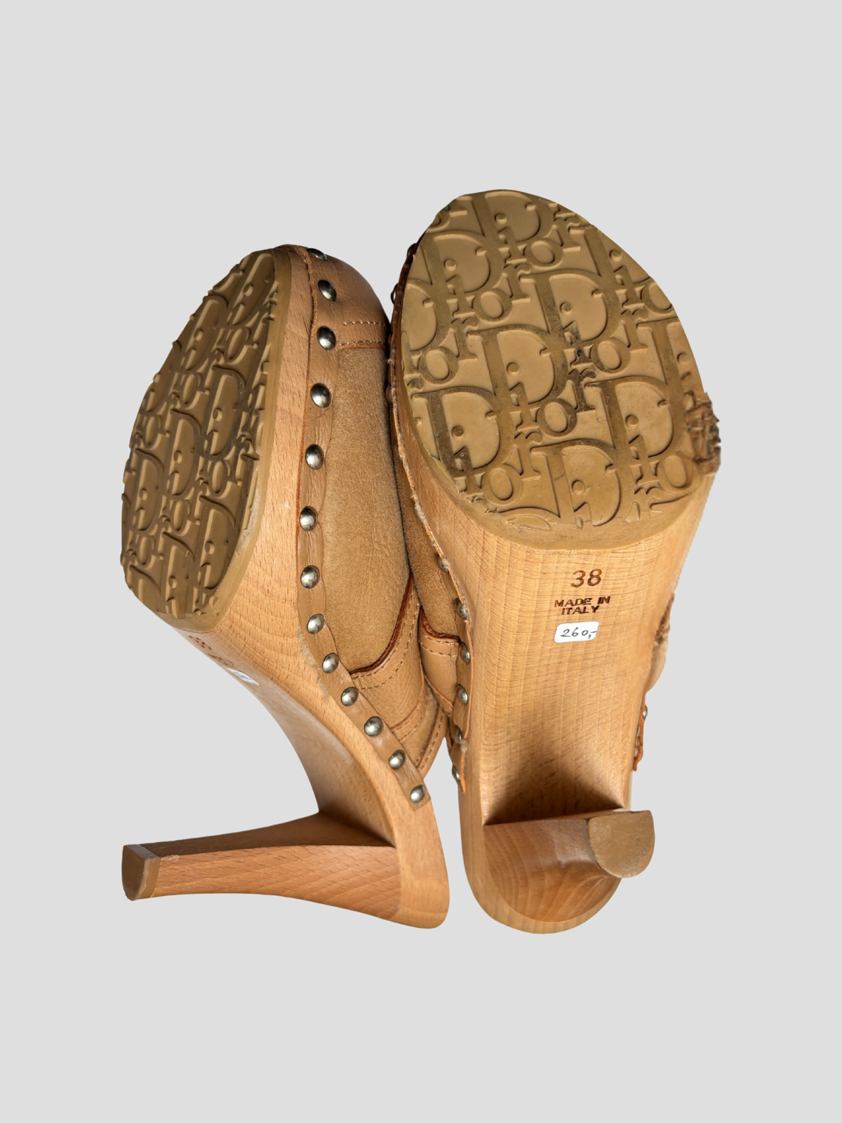 Christian Dior by John Galliano — Leather Clog Mules c. 2005, Size 38