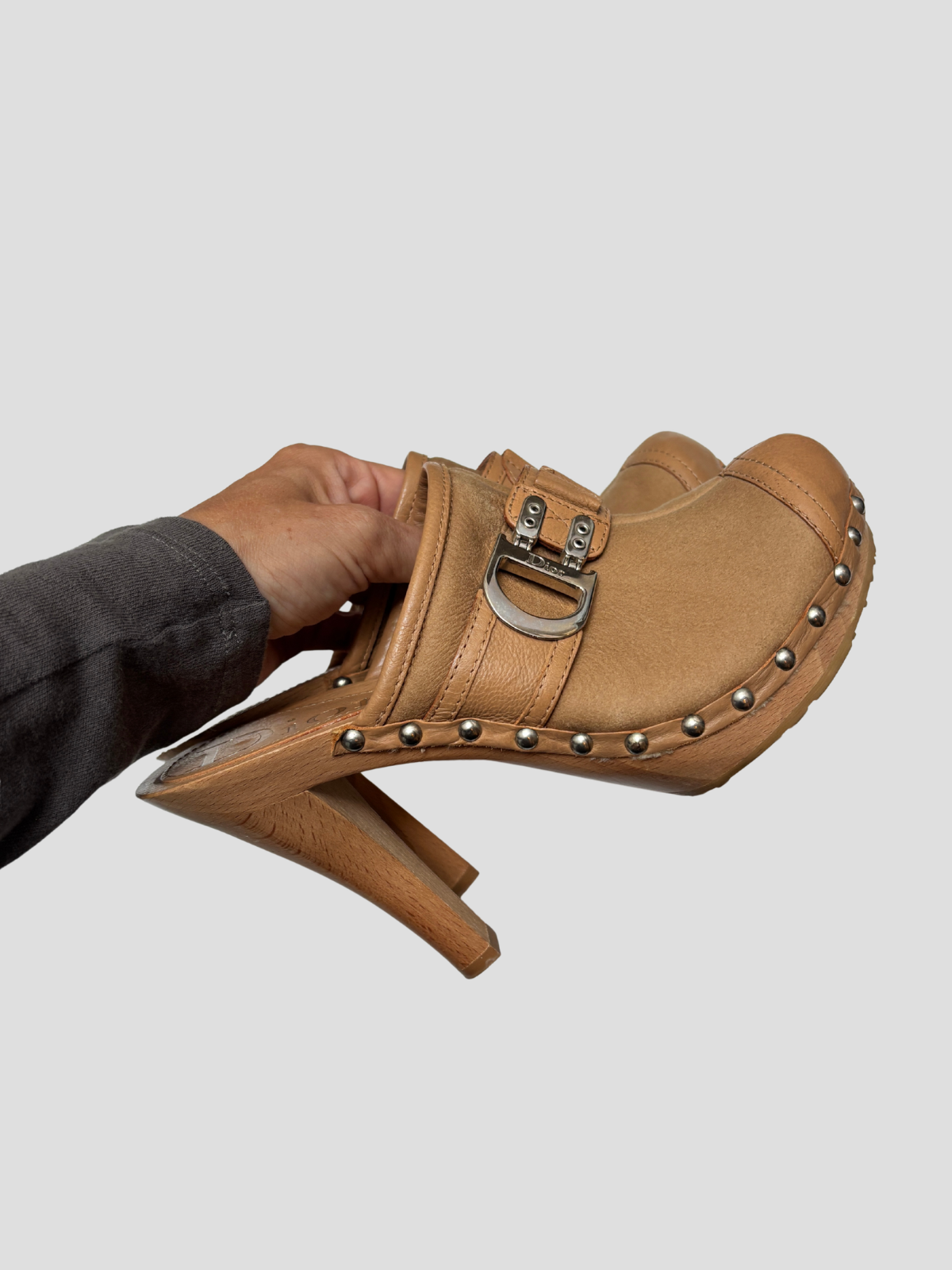Christian Dior by John Galliano — Leather Clog Mules c. 2005, Size 38