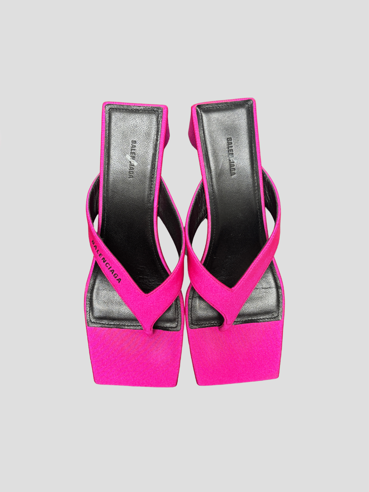 Balenciaga — Pink Double Square Thong Sandals, size 38