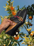 Gucci — Peyton GG Marmont Pearl Loafers, Size 38