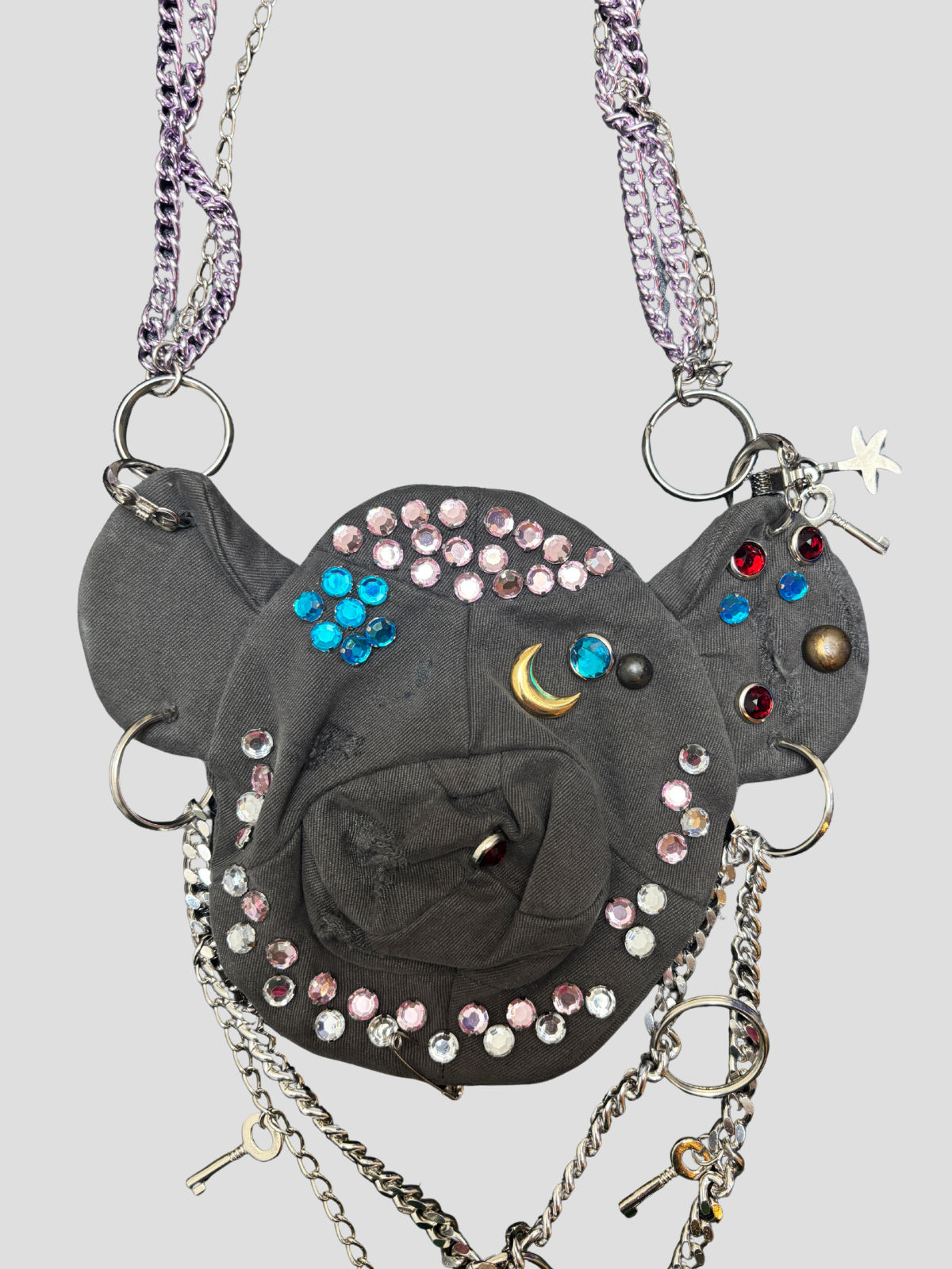 D&G by Dolce & Gabbana — Bear Rhinestone Chain Pouch Bag