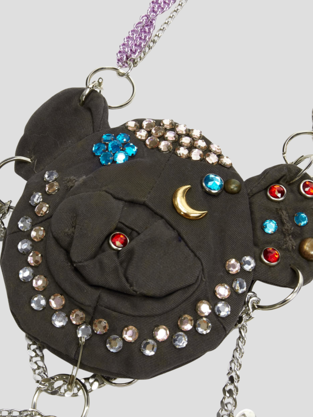 D&G by Dolce & Gabbana — Bear Rhinestone Chain Pouch Bag