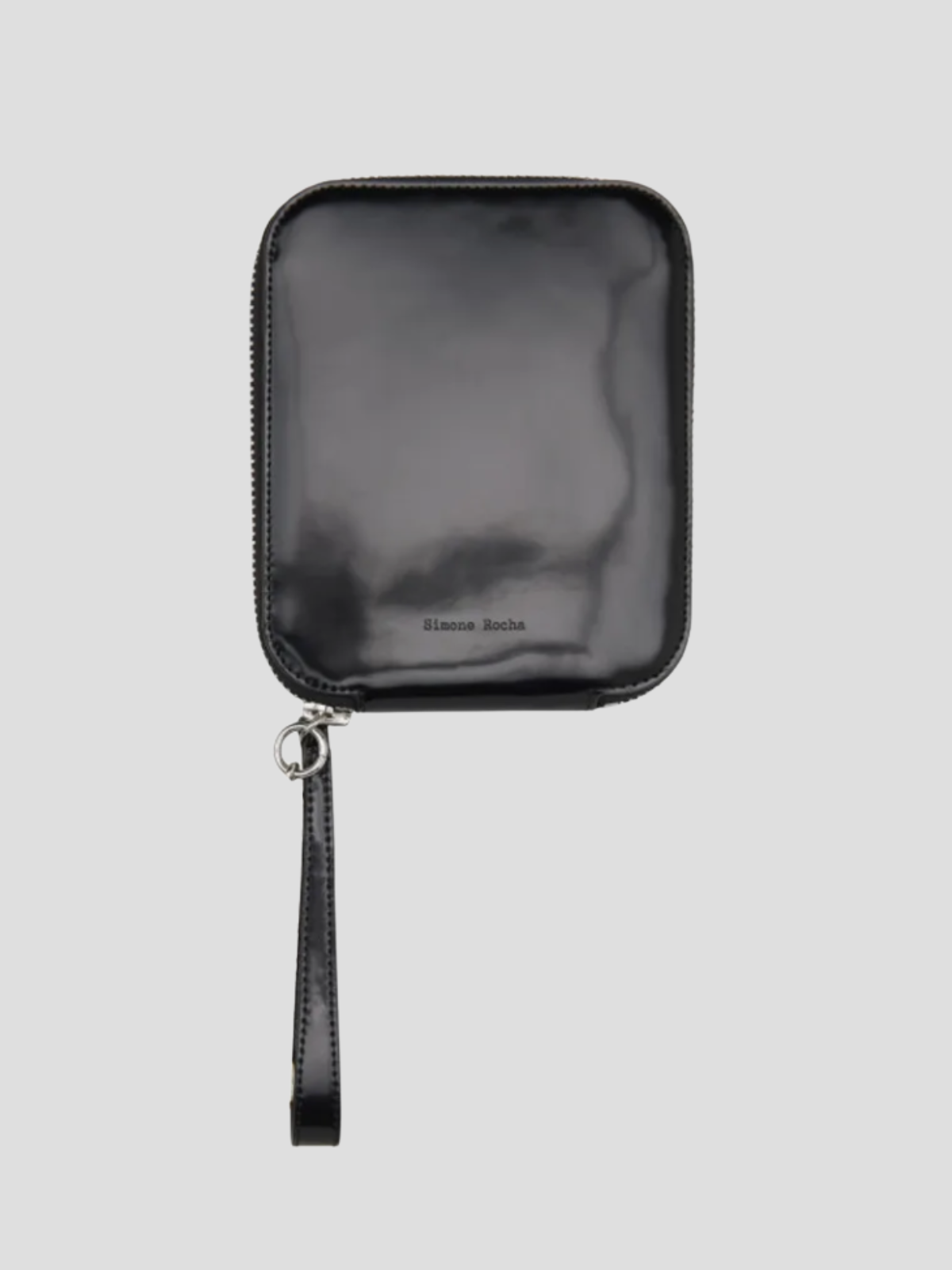 Simone Rocha — Black Patent Calfskin Wallet Pouch