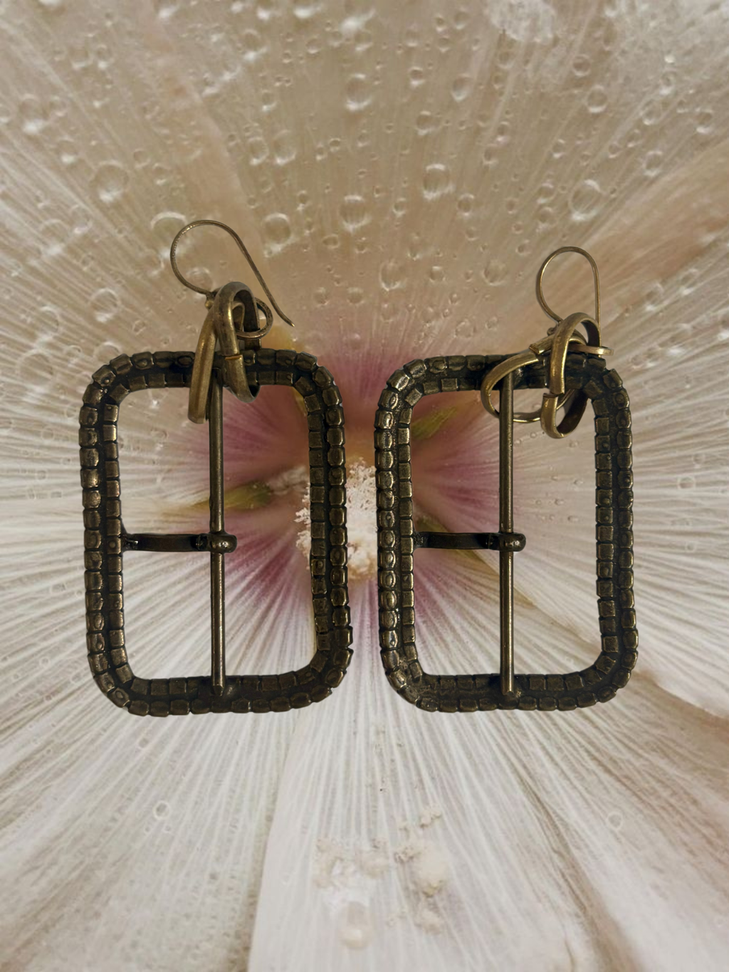 Dirk Van Saene — Vintage Rhinestone Buckle Earrings