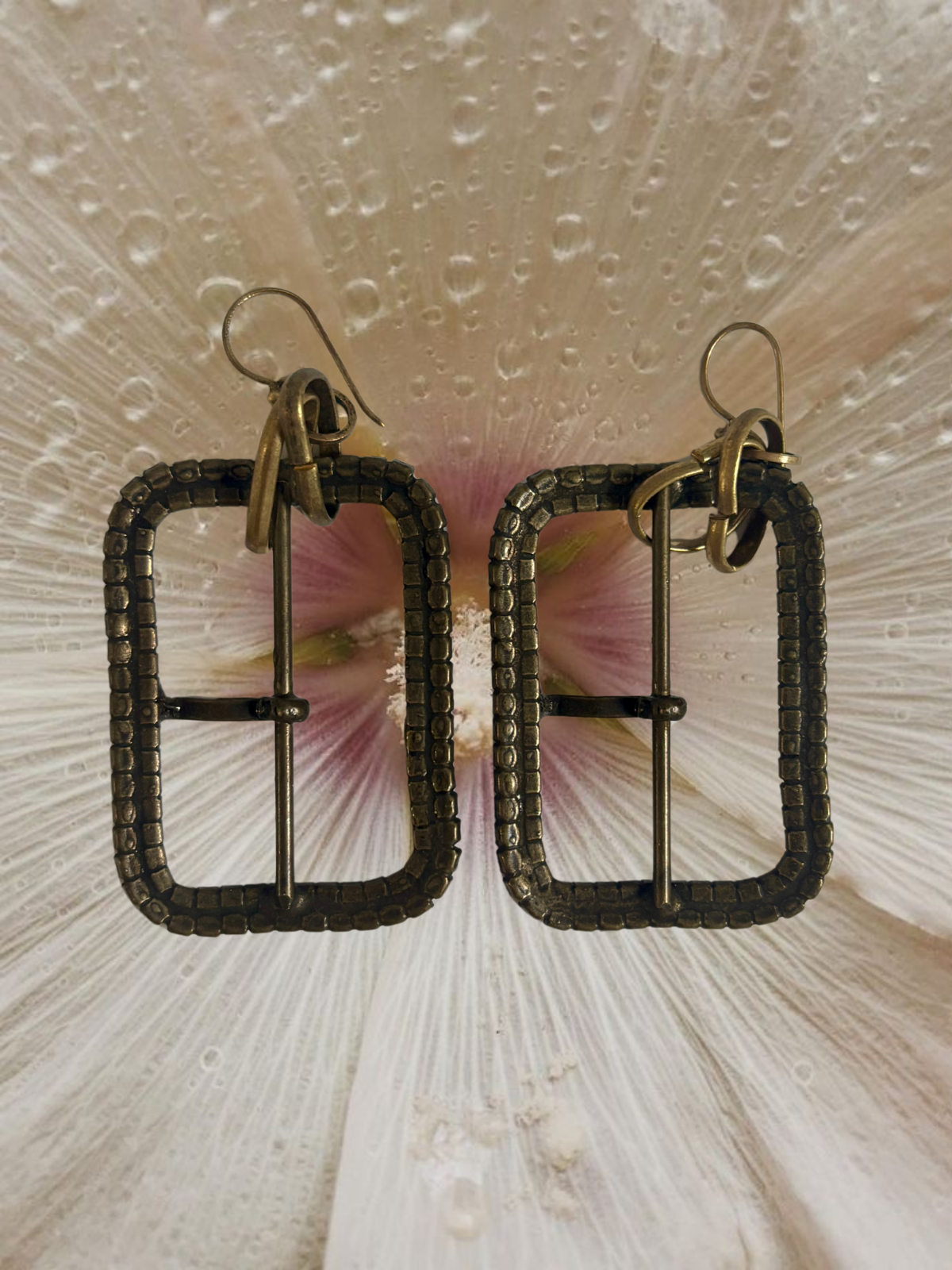 Dirk Van Saene — Vintage Rhinestone Buckle Earrings