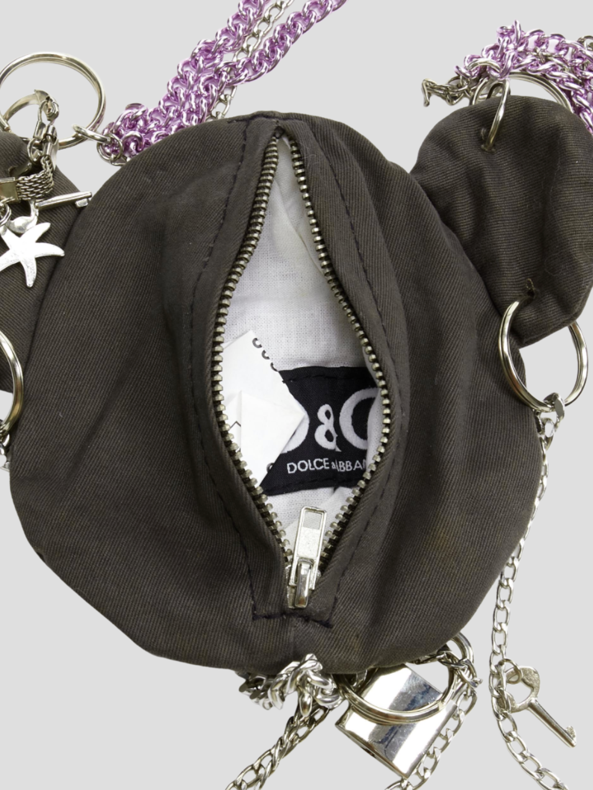 D&G by Dolce & Gabbana — Bear Rhinestone Chain Pouch Bag