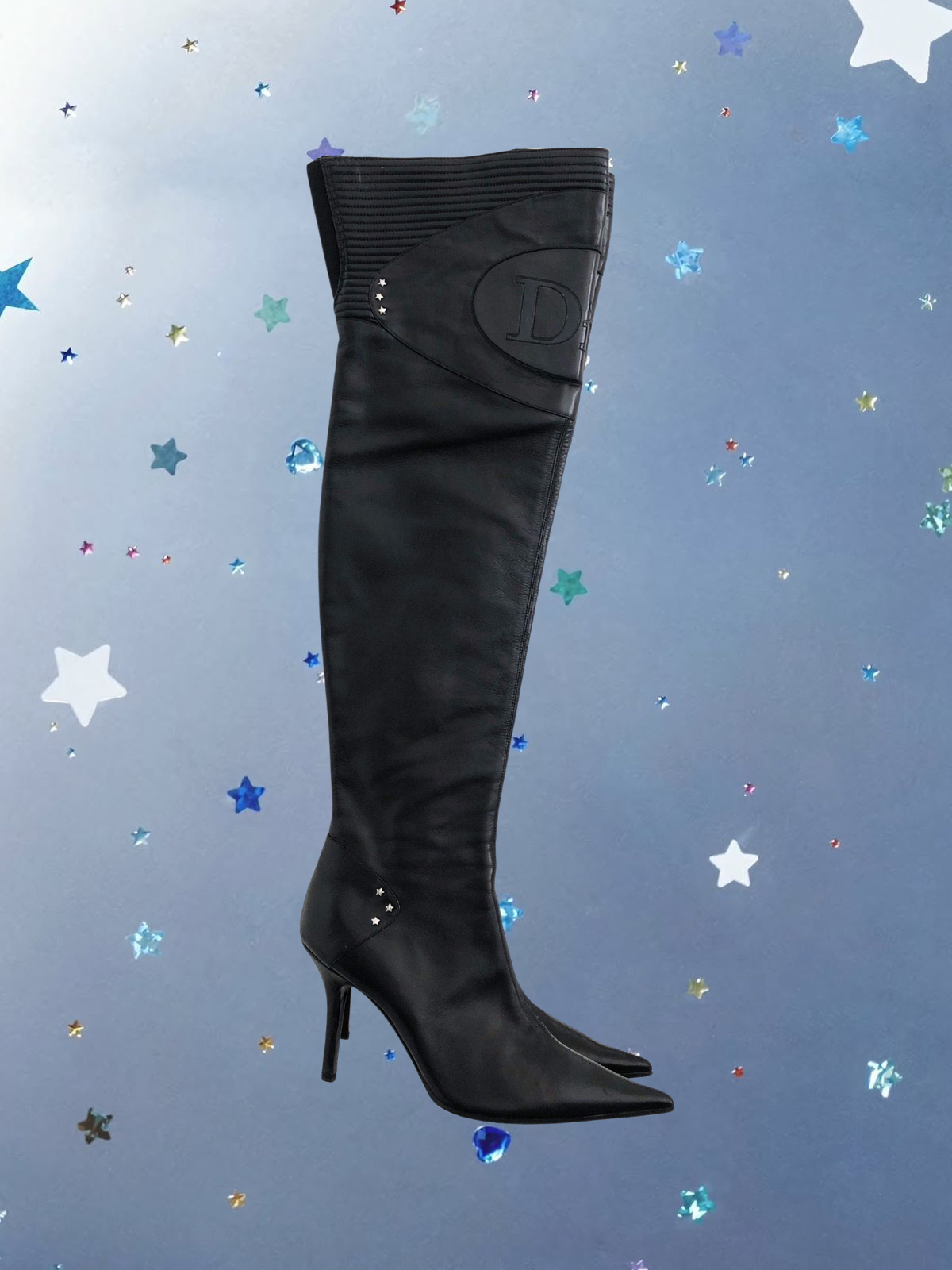 Christian Dior par John Galliano — Cuissardes motardes en cuir Printemps/Été 2004, Taille 38