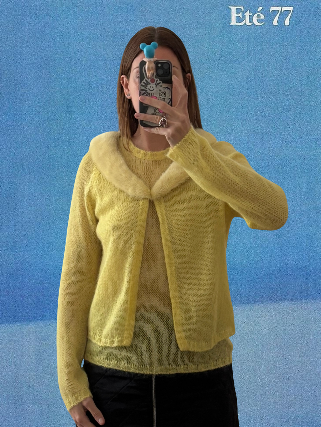 Blumarine — Wool Cardigan & Top Set FW1999, Size L