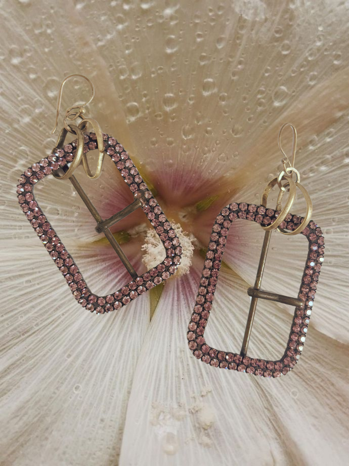 Dirk Van Saene — Vintage Rhinestone Buckle Earrings