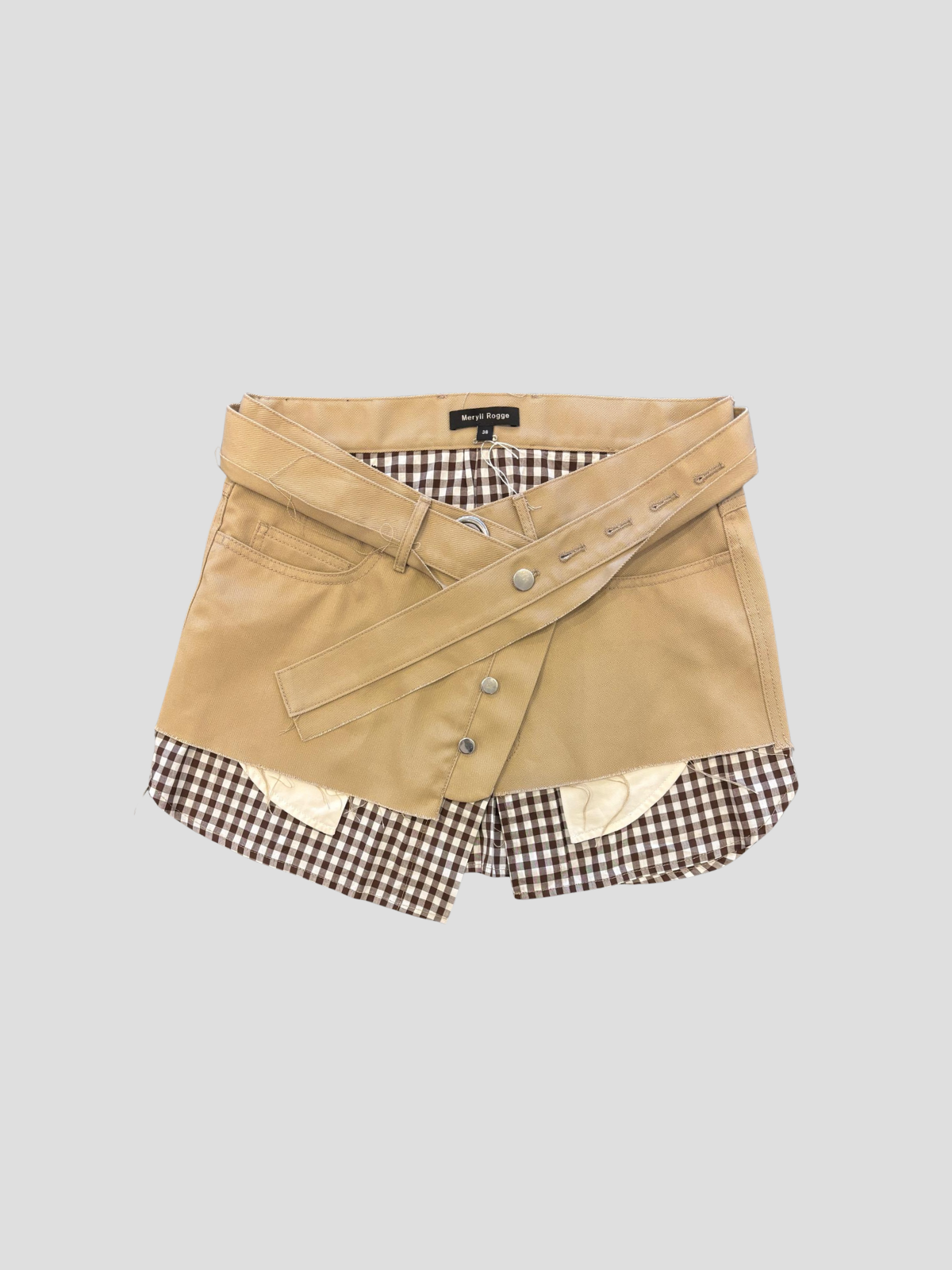 Meryll Rogge — Mini-jupe portefeuille FW2022, Taille 36
