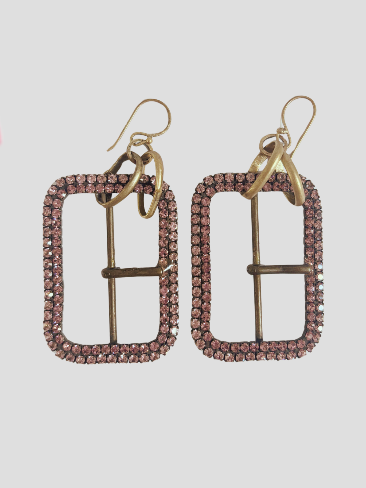 Dirk Van Saene — Vintage Rhinestone Buckle Earrings