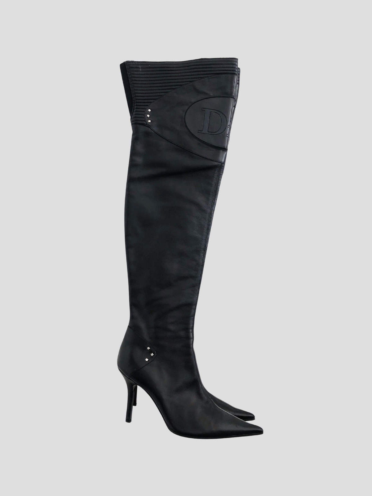 Christian Dior par John Galliano — Cuissardes motardes en cuir Printemps/Été 2004, Taille 38