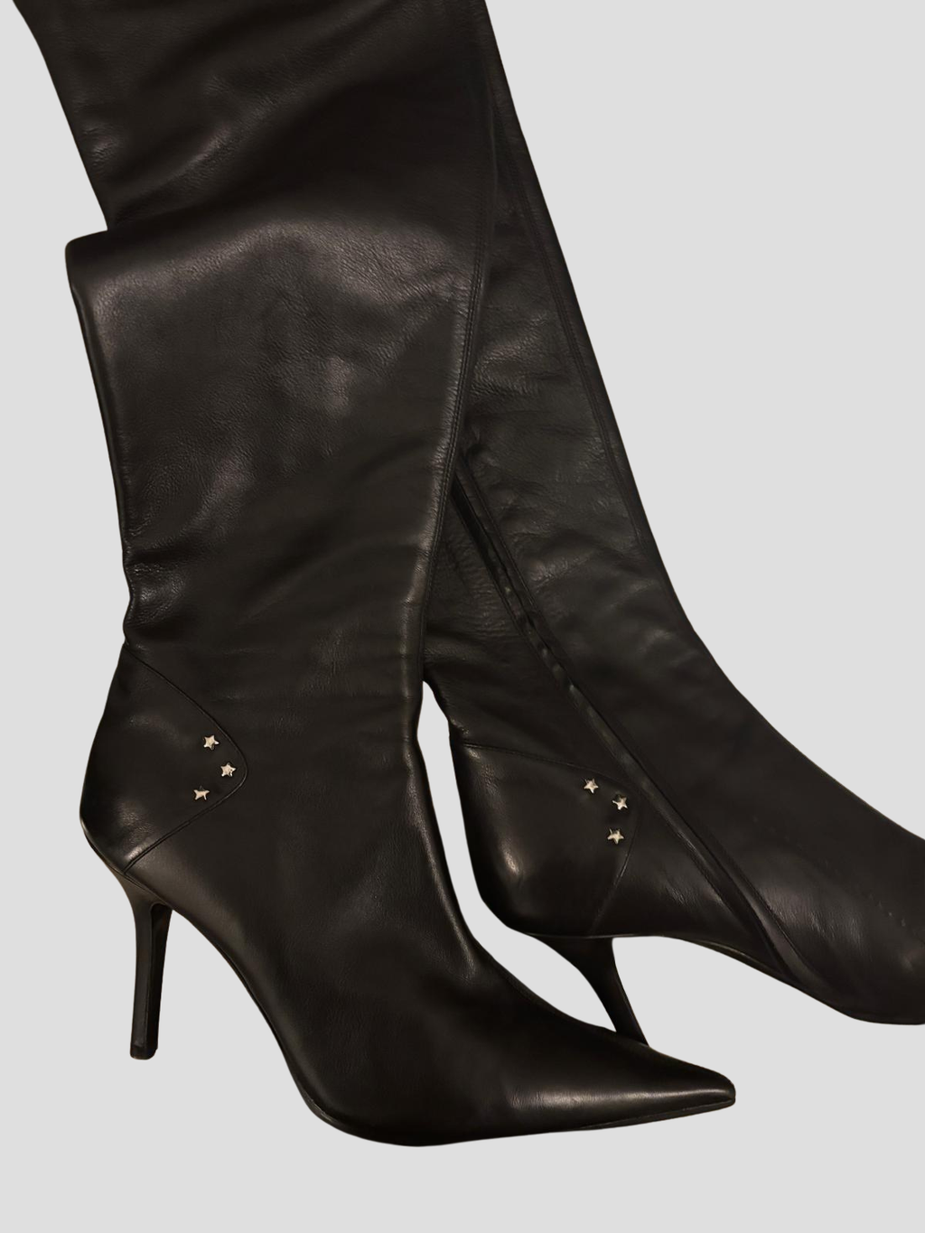 Christian Dior by John Galliano — Leather Over-the-Knee Motorcycle Boots SS2004, Size 38