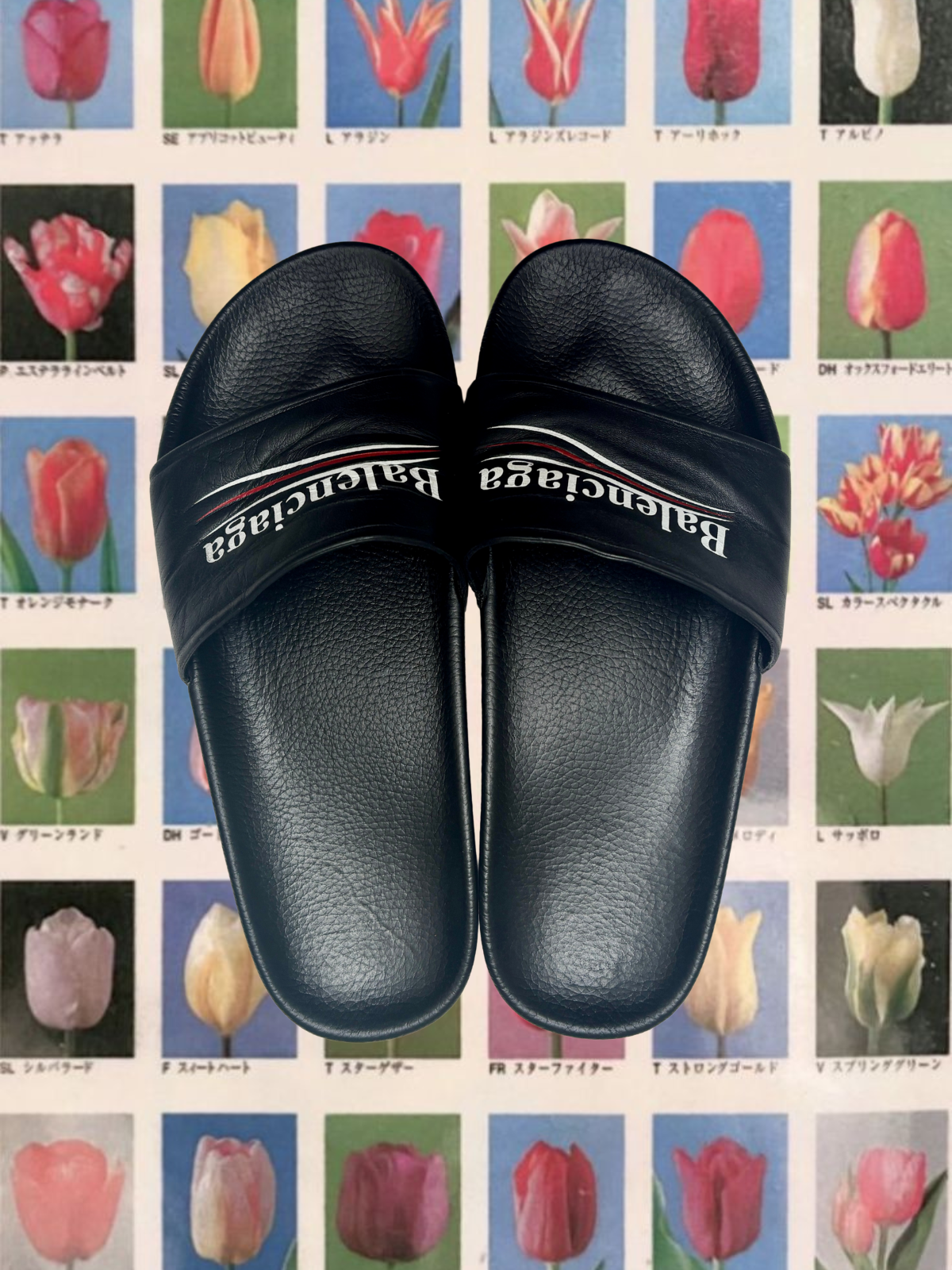 Balenciaga — Political Campaign Pool Slide Slipper, Size 41