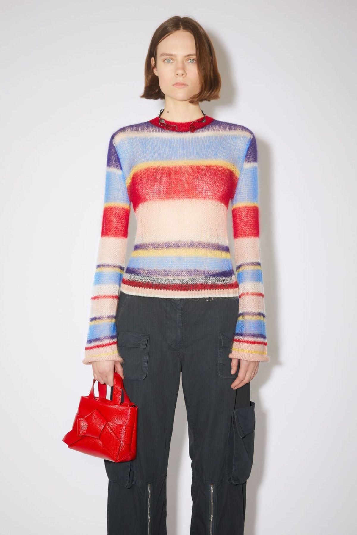 Acne Studios — Mohair stripe jumper FW2023, Size S