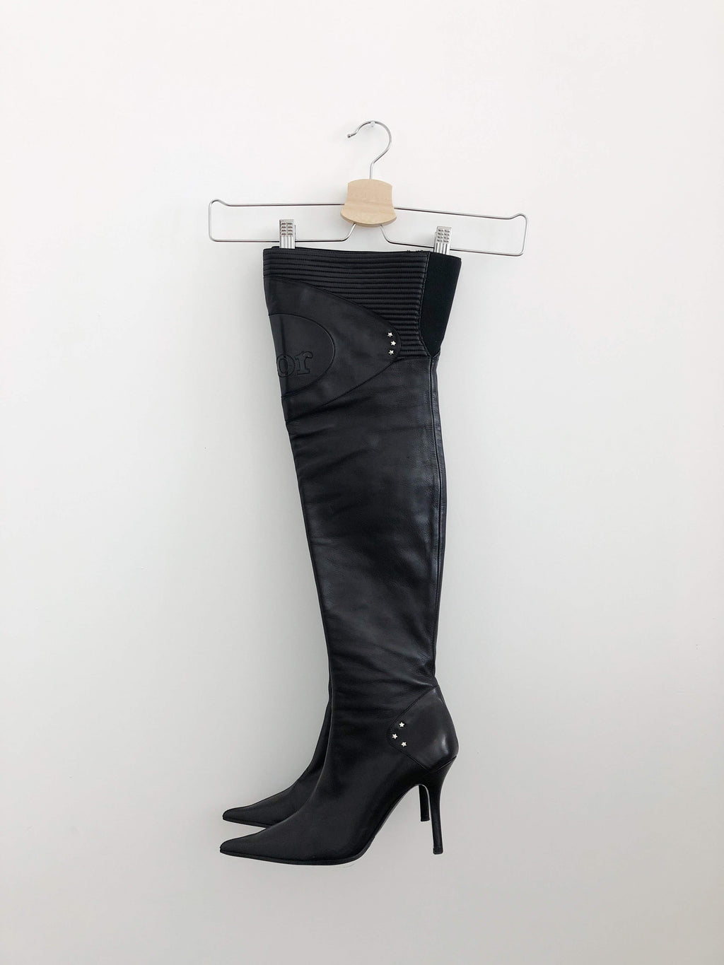 Christian Dior by John Galliano — Leather Over-the-Knee Motorcycle Boots SS2004, Size 38