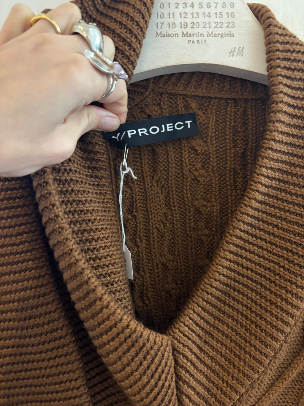 Y/Project — Cardigan en laine à double maille torsadée, Taille unique