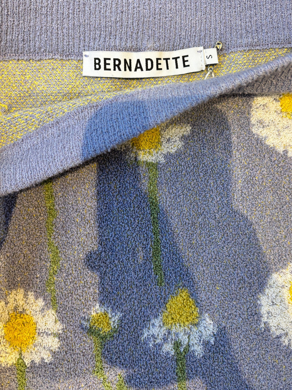 Bernadette — Jupe Tricotée Fleurie SS2022, Taille S