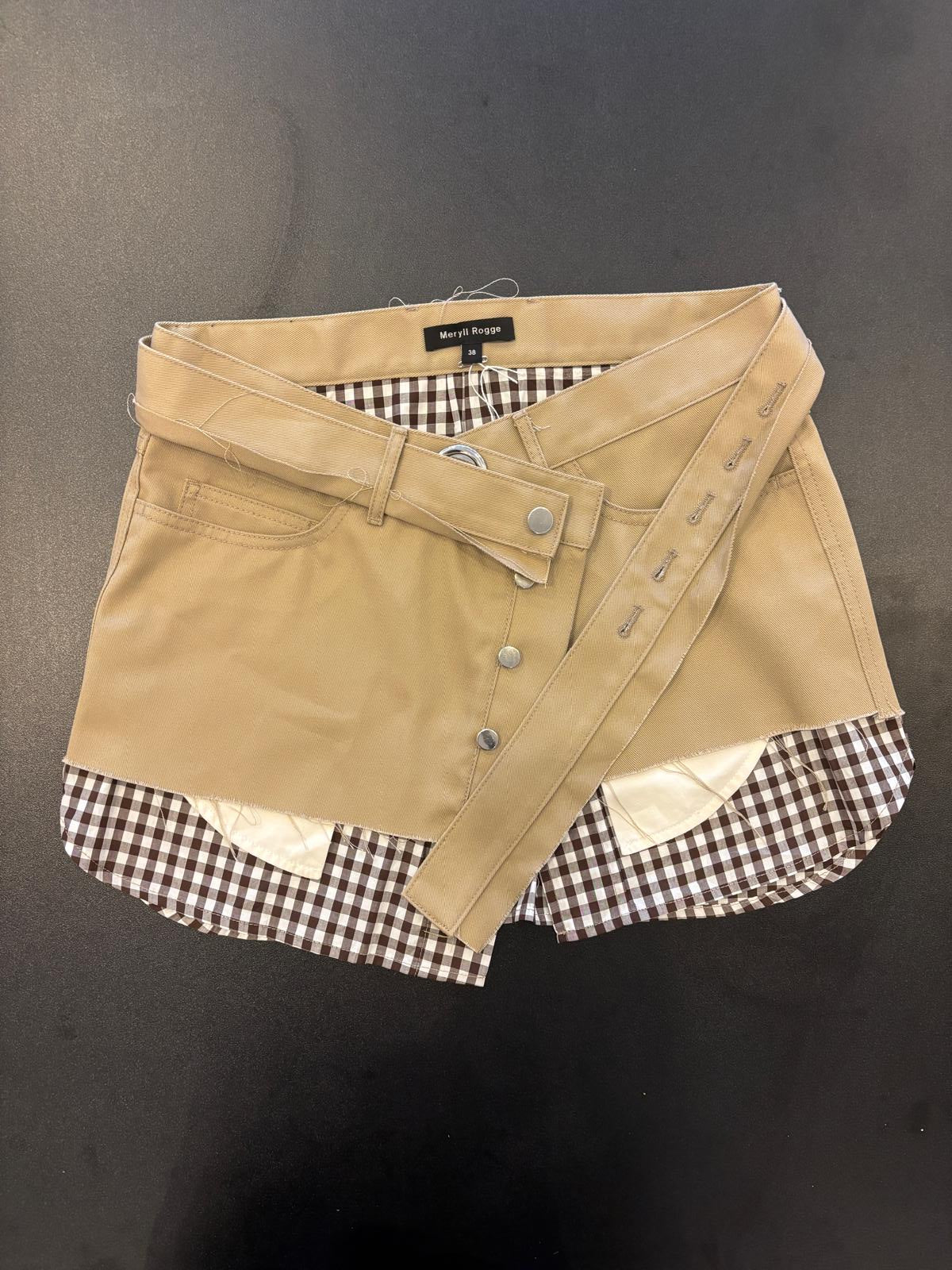 Meryll Rogge — Mini-jupe portefeuille FW2022, Taille 36