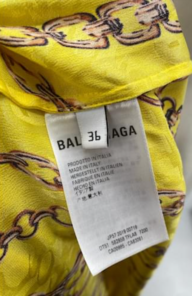 Balenciaga — Chain Blouse SS2019, Size 36
