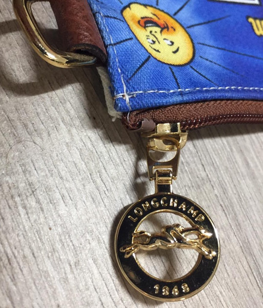 Longchamp x Jeremy Scott — Pochette en toile « Greetings from Paris », vers 2014