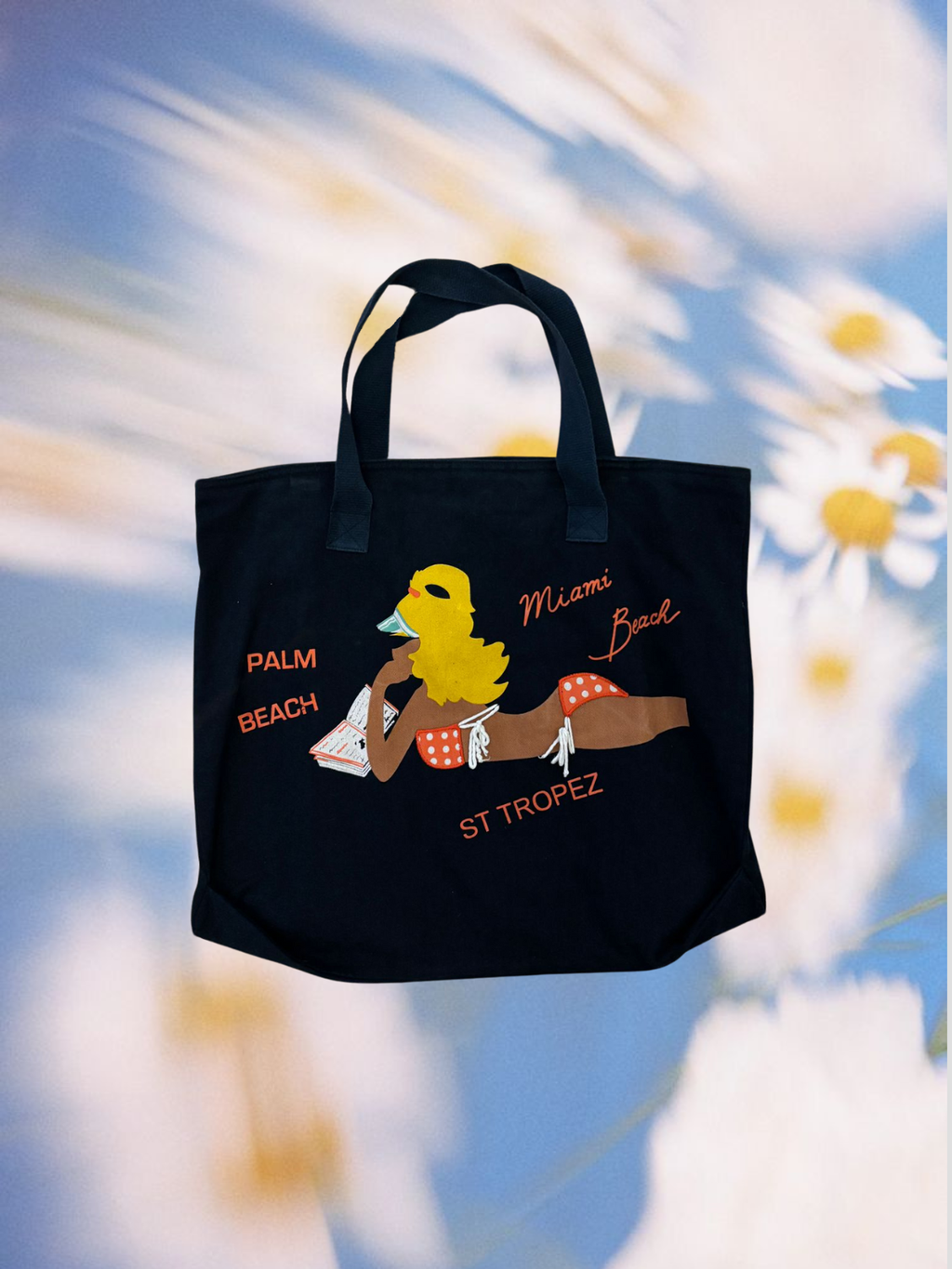 Sonia Rykiel — Cabas de plage graphique c. 2000